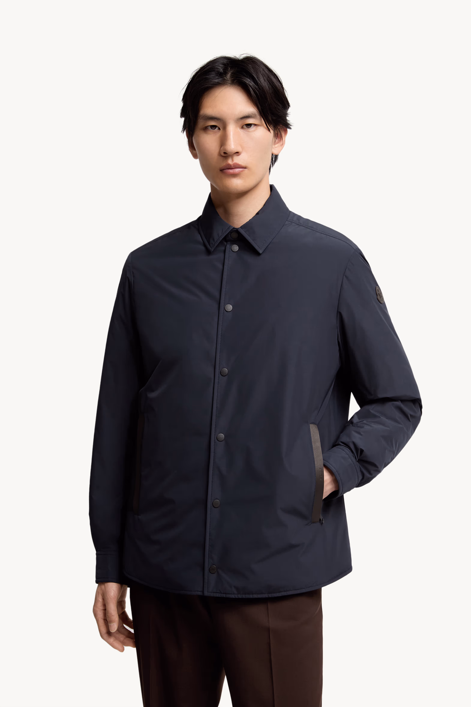 Gascogne Water-Repellent Down Shirt Jacket Men Navy Blue Moncler 3
